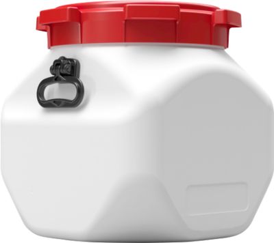 Kunststofffass CurTec, quadratisch, mit Schraubdeckel, HDPE, wasserdicht, 40 l