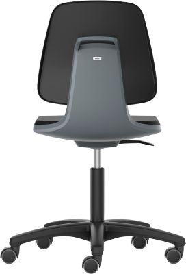 LABSIT Labordrehstuhl, o. Armlehne, mit Rollen, Rückenlehnenhöhe 420 mm, Kunstleder, anthrazit
