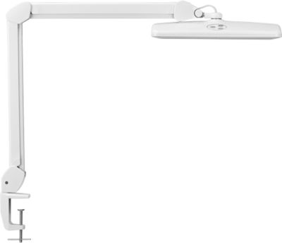 LED-Klemmleuchte MAULintro, Leistung 11 W, stufenlos dimmbar, um 360° drehbar, 920 lm, Klemmweite 63 mm, weiß