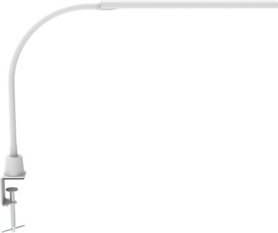 LED-Klemmleuchte MAULpirro, Leistung 7 W, 4-Stufen-Dimmer, 390 lm, schwenkbar, Klemmweite 45 mm, weiß