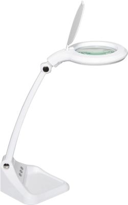 LED-Lupenleuchte MAULiris, Leistung 7 W, 470 lm, 3- & 12-Dioptrien-Linse, dimmbar, weiß