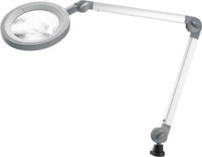 LED-Lupenleuchte Waldmann MLD, 3,5 Dioptrien-Linse, stufenlos dimmbar, 12 W, 792 lm, 5000 K, Aluminiumprofil