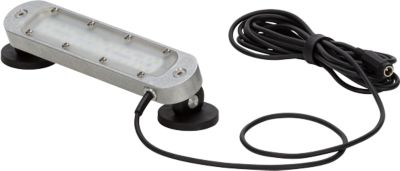 LED Maschinenleuchte Bauer & Böcker Lichtleiste S, 6 W, 600 lm, 5500 K, um 45° drehbare Gelenke, 5500 K, Magnetfuß, IP67, Aluminium, grau