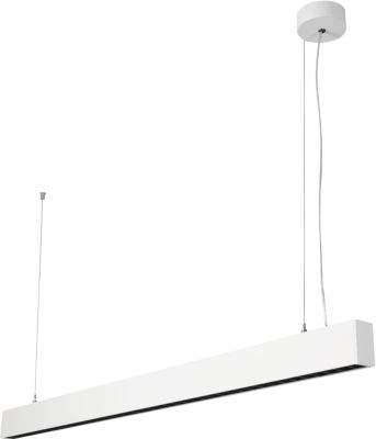 LED-Pendelleuchte Dotlux STYLFREE, Leistung 50 W, 6500 lm, 4000 K, bildschirmarbeitsplatzfähig, Aluminium, weiß