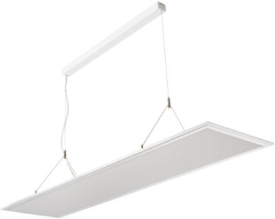 LED-Pendelleuchte FRISCH-Licht, 50-65 W, 6400-8200 lm, 4000 K, höhenverstellbar, B 1245 x T 300 mm, weiß