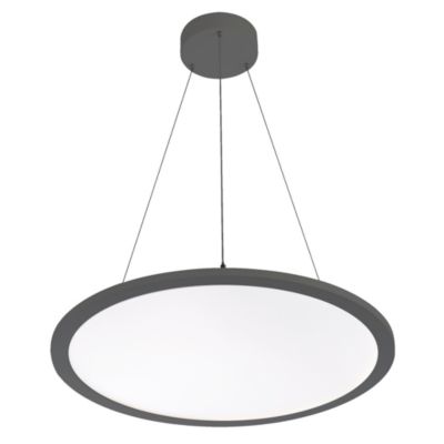 LED-Pendelleuchte FRISCH-Licht, Lichtfarbe neutralweiß, PMMA/Aluminium, Ø600 x H 14 mm, 58 W, 6400 Lumen, schwarz