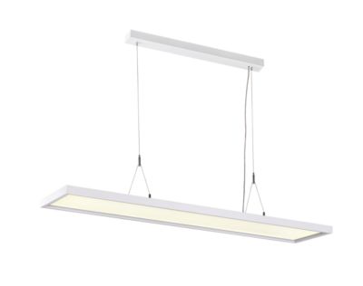 LED-Pendelleuchte SLV Worklight, 57 W, 200-240 V, Deckenmontage, DALI-Steuerung, fest eingebaute LED-Lampe, L 1200 x B 260 x H 2500 mm, weiß
