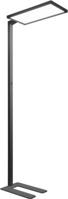 LED-Stehlampe FRISCH-Licht® STL, 80 W, 10000 lm, 4000 K, direktes/indirektes Licht, Touchdimmer & Memoryfunktion, IP20, schwarz