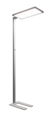 LED-Stehlampe FRISCH-Licht® STL, 80 W, 10000 lm, 4000 K, direktes/indirektes Licht, Touchdimmer & Memoryfunktion, IP20, silber