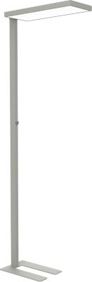 LED-Stehlampe Maul MAULjura, 62 W, 9200 lm, 4000 K, direktes/indirektes Licht, dimmbar, H 1965 mm, Aluminium, silber