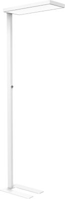 LED-Stehlampe Maul MAULjura, 62 W, 9200 lm, 4000 K, direktes/indirektes Licht, dimmbar, H 1965 mm, Aluminium, weiß