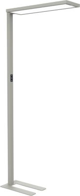 LED-Stehlampe Maul MAULsenja, 87 W, 15150 lm, 2700-5700 K, direktes/indirektes Licht, dimmbar, Bewegungs-/Lichtsensor,H 1960 mm, Aluminium, silber