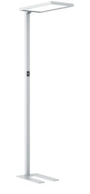 LED-Stehleuchte Dotlux ROOFbutler, 80 W, 8800 lm, 4000 K, dimmbar, Anwesenheitssensor, silber