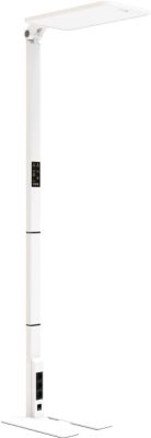 LED Stehleuchte STARIS, 80 W, 10070 lm, 3000 - 6000 K, dimmbar, direkt/indirekt leuchtend, für Bildschirmarbeitsplätze, Tageslichtsensor, 3 Steckdosen, weiß