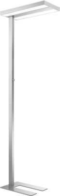 LED-Stehleuchte, stufenlos dimmbar, direkt & indirekt leuchtend, H 1950 mm, 2 x 30 W, alusilber