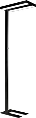 LED-Stehleuchte, stufenlos dimmbar, direkt & indirekt leuchtend, H 1950 mm, 2 x 40 W, schwarz