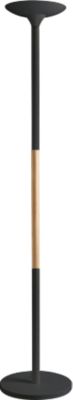 LED Stehleuchte UNILUX PRYSKA, Leistung 40 W, 4000 lm, 3000 K, 3 Leuchtstärken, dimmbar, Ø 340 x H 1800 mm, Stahl & FSC®-zertifiziertes Holz, schwarz-buche
