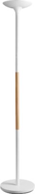 LED Stehleuchte UNILUX PRYSKA, Leistung 40 W, 4000 lm, 3000 K, 3 Leuchtstärken, dimmbar, Ø 340 x H 1800 mm, Stahl & FSC®-zertifiziertes Holz, weiß-buche