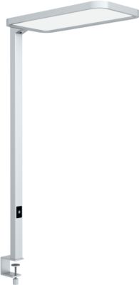 LED Tischklemmleuchte dotlux STUDIOButler Table, 80 W, 8800 lm, 4000 K, direkt/indirekt leuchtend, stufenlos dimmbar, Klemmweite 60 mm, Aluminium