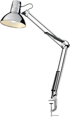 LED-Tischleuchte Manhattan, Architektenleuchte, 400 Lumen, Lebensdauer 20.000 Stunden , chromfarb.