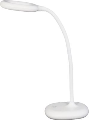 LED-Tischleuchte UNILUX GALY 1800, ideal für das Home Office, Leistung 2 W, 200 lm, 3600 K, Touchdimmer, neigbar, Akkubetrieb, mit USB-Kabel, weiß