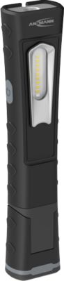 LED-Werkstattleuchte Ansmann WL1000R, 1000 lm (Hauptleuchte), 180 lm (Knopfleuchte), bis zu 46 h, B 57,5 × T 37,5 × H 256 mm, Kunststoff, schwarz