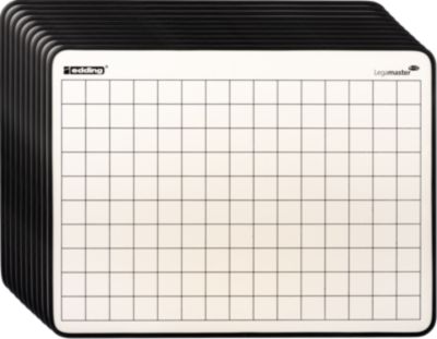Legamaster Lerntafel, Hoch-/Querformat, 2-seitig, blanko/kariert, magnetisch, B 302 x H 226 mm, emaillierter Stahl, weiß, 10 Stück