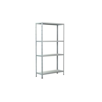Legborden zonder grendels in modulair systeem, basis legbord, 800 x 300 x 1500 mm, wit