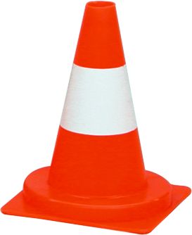 Leitkegel PVC reflektierend 300 mm, 0,54 kg, hohe Sichtbarkeit bei Nacht, für Parkplatz/Baustelle, Outdoor