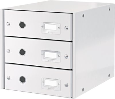LEITZ® 3 Schubladen Click + Store, hoch, weiß