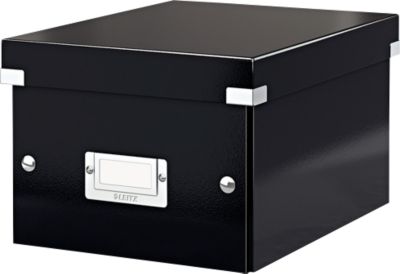 LEITZ® Ablage- und Transportbox Serie Click + Store, klein, für DIN A5, schwarz