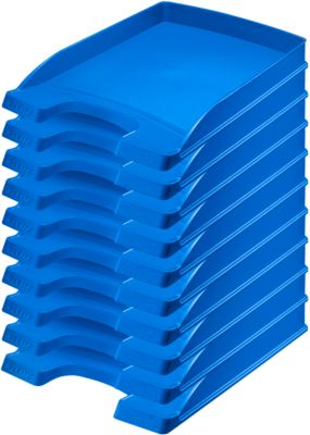 LEITZ® Ablagekorb Plus 5237, DIN A4, 10 Stück, blau