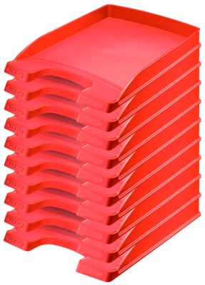 LEITZ® Ablagekorb Plus 5237, DIN A4, 10 Stück, rot