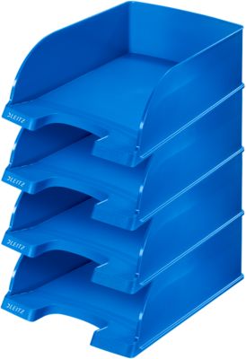 LEITZ® Ablagekorb Plus Jumbo 5233, DIN A4, 4 Stück, blau