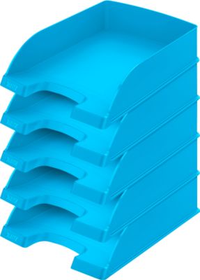 LEITZ® Ablagekorb Standard 5227, Kunststoff, 5 Stück, hellblau