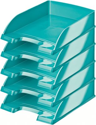LEITZ® Ablagekorb Wow 5226, DIN A4, 5 Stück, eisblau