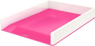 LEITZ® Ablagekorb WOW Duo Color, DIN A4, weiß/pink