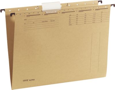 Leitz Alpha® Hängemappe 1915, für Formate bis DIN A4, Öffnung seitlich, 10 Stück