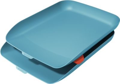 Leitz® Briefkorb Cosy, 2er Set, für A4-Dokumente, stapelbar,blau