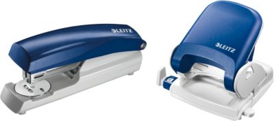 LEITZ® Bürolocher 5005 + Heftgerät 5500 SET, blau