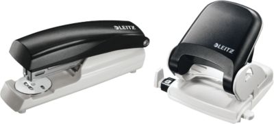 LEITZ® Bürolocher 5005 + Heftgerät 5500 SET, schwarz