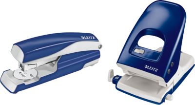 LEITZ® Bürolocher 5138 + Heftgerät 5522 SET, blau