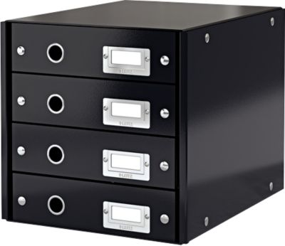 LEITZ® Click + Store, 4 Schubladen, flach, schwarz