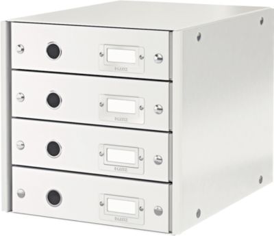 LEITZ® Click + Store, 4 Schubladen, flach, weiß