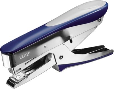 LEITZ® Heftzange 5548, für Heftklammern Typ 24/6 & 26/6, Ladekapazität 50 Klammern, blau