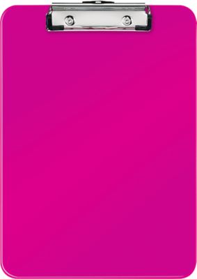LEITZ® Klemmbrett WOW 3971, DIN A4, Polystyrol, mit Aufhängeöse, pink