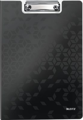 LEITZ® Klemmmappe Active Wow, DIN A4, PP, mit Klemmbügel, schwarz