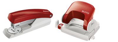 LEITZ® Locher-Tacker-Set, Bürolocher 5038 + Heftgerät 5501, rot