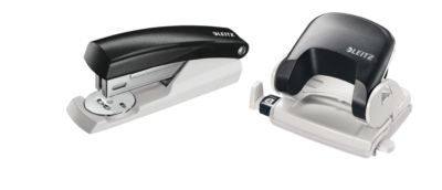 LEITZ® Locher-Tacker-Set, Bürolocher 5038 + Heftgerät 5501, schwarz