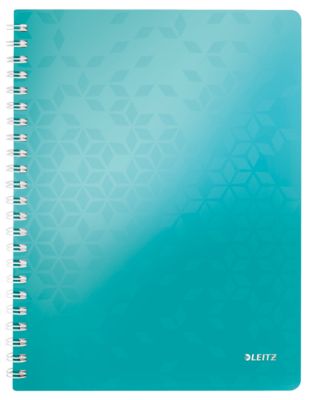 LEITZ Notizbuch WOW 4637, DIN A4, liniert, eisblau